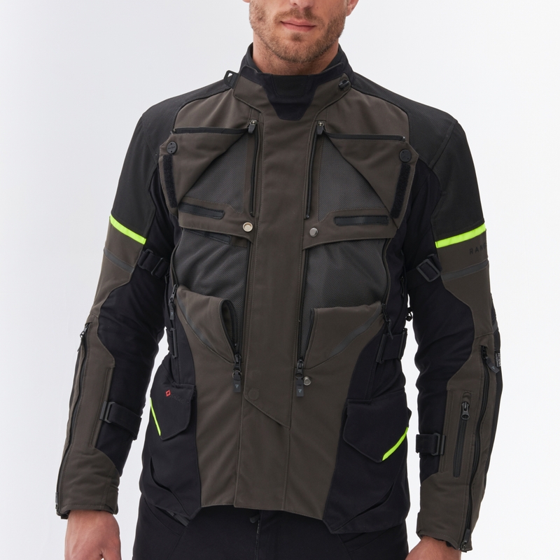 Rebelhorn Range antracit-sort-fluogul motorcykeljakke
