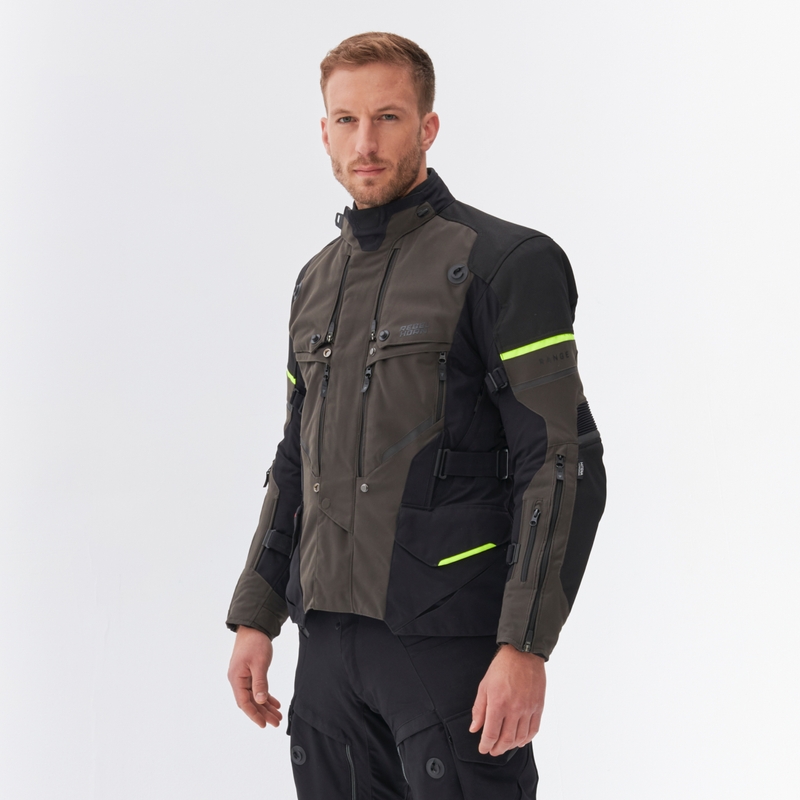 Rebelhorn Range antracit-sort-fluogul motorcykeljakke