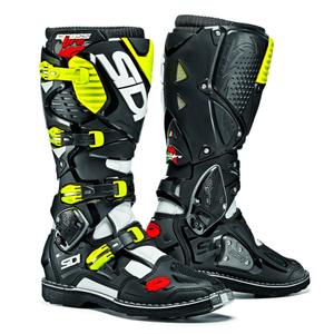 Motorcykelstøvler SIDI CROSSFIRE 3 hvid-sort-fluogul