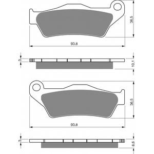 Brzdové destičky GOLDFREN S33 STREET REAR