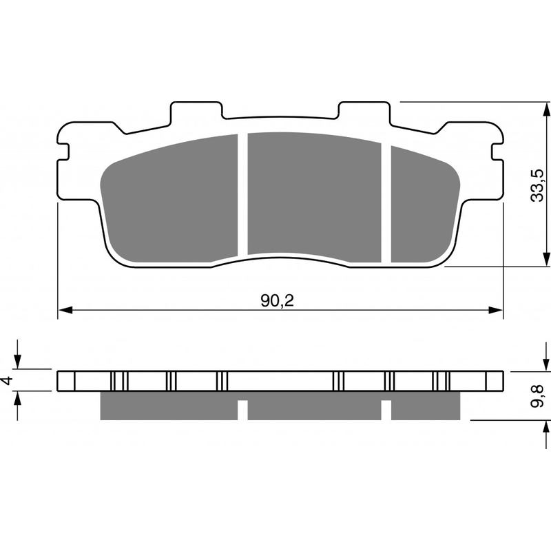 Brzdové destičky GOLDFREN S33 STREET REAR
