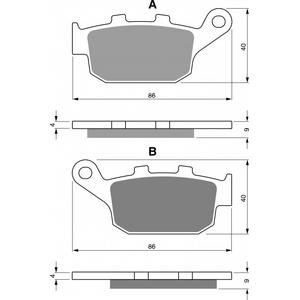 Brzdové destičky GOLDFREN S33 STREET REAR