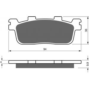 Brzdové destičky GOLDFREN S33 STREET REAR