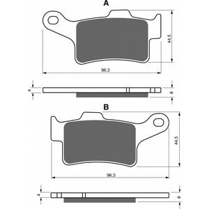 Brzdové destičky GOLDFREN S33 STREET REAR