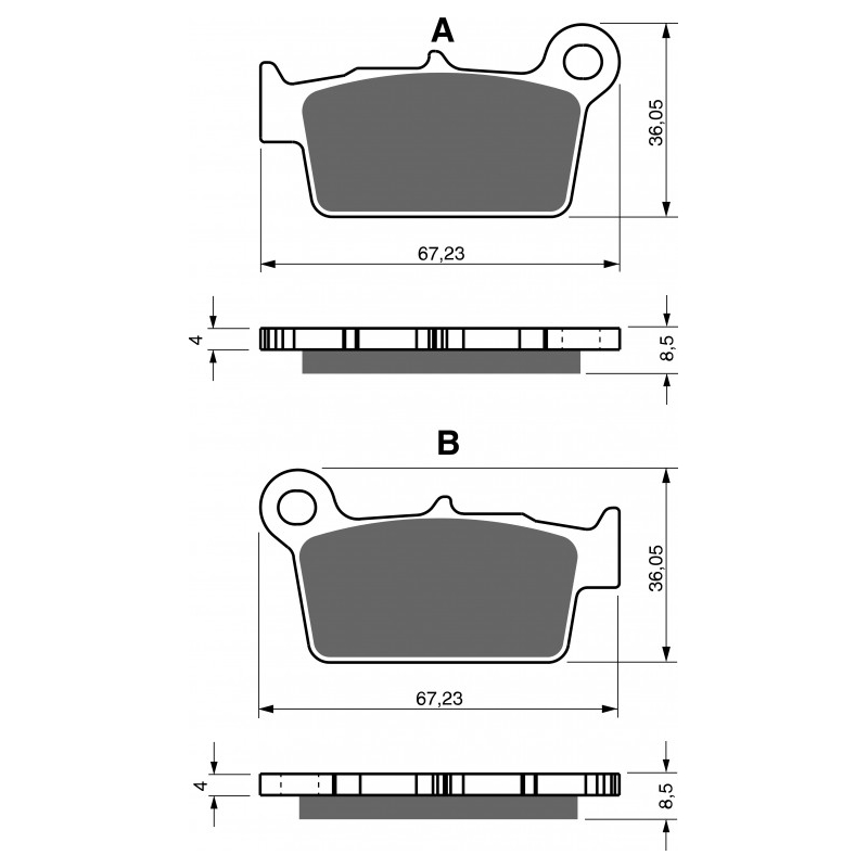Brzdové destičky GOLDFREN S33 OFF-ROAD REAR