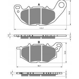 Brzdové destičky GOLDFREN S3