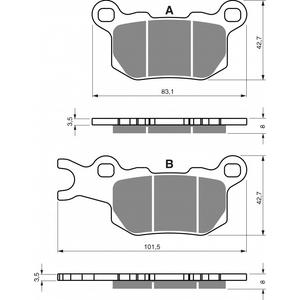Brzdové destičky GOLDFREN S33 OFF-ROAD REAR