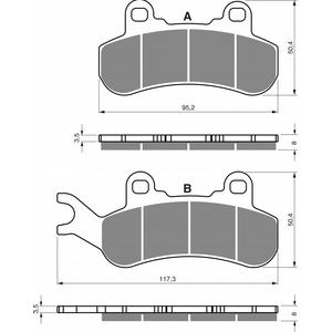 Brzdové destičky GOLDFREN S33 STREET REAR