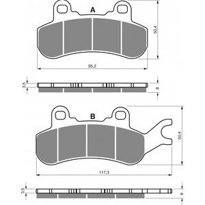 Brzdové destičky GOLDFREN S33 STREET REAR
