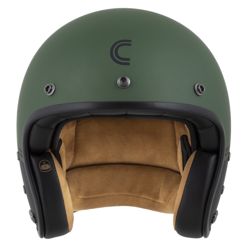 Åben hjelm Cassida Ace Super Hooligan sort mat-metallic grøn