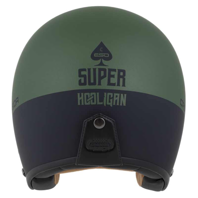 Åben hjelm Cassida Ace Super Hooligan sort mat-metallic grøn