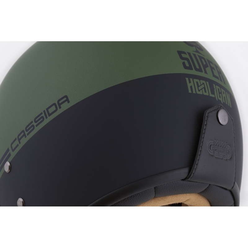 Åben hjelm Cassida Ace Super Hooligan sort mat-metallic grøn