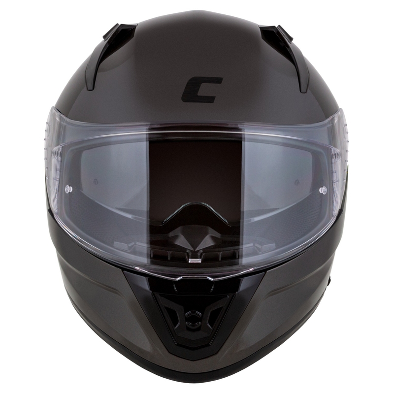 Cassida Aero Super Mono Integralhjelm, Blank Sort Krom-Sort