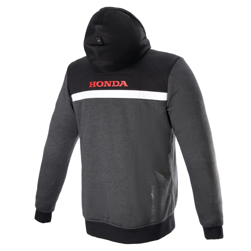 Alpinestars Chrome Street Hoodie Honda motorcykelsweatshirt sort-grå-rød