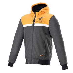 Alpinestars Chrome Street Hoodie Honda motorcykelsweatshirt sort-grå-orange