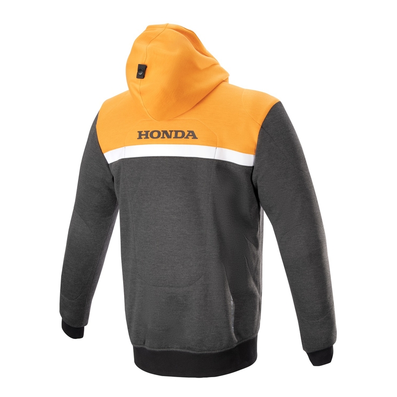 Alpinestars Chrome Street Hoodie Honda motorcykelsweatshirt sort-grå-orange