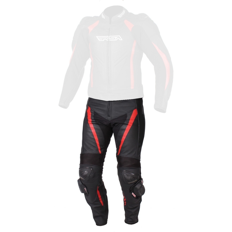 Pánské kalhoty na motorku RSA Imola černo-červené výprodej