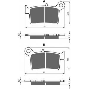Brzdové destičky GOLDFREN S33 OFF-ROAD REAR