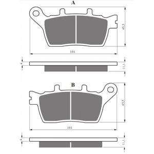 Brzdové destičky GOLDFREN S33 STREET REAR