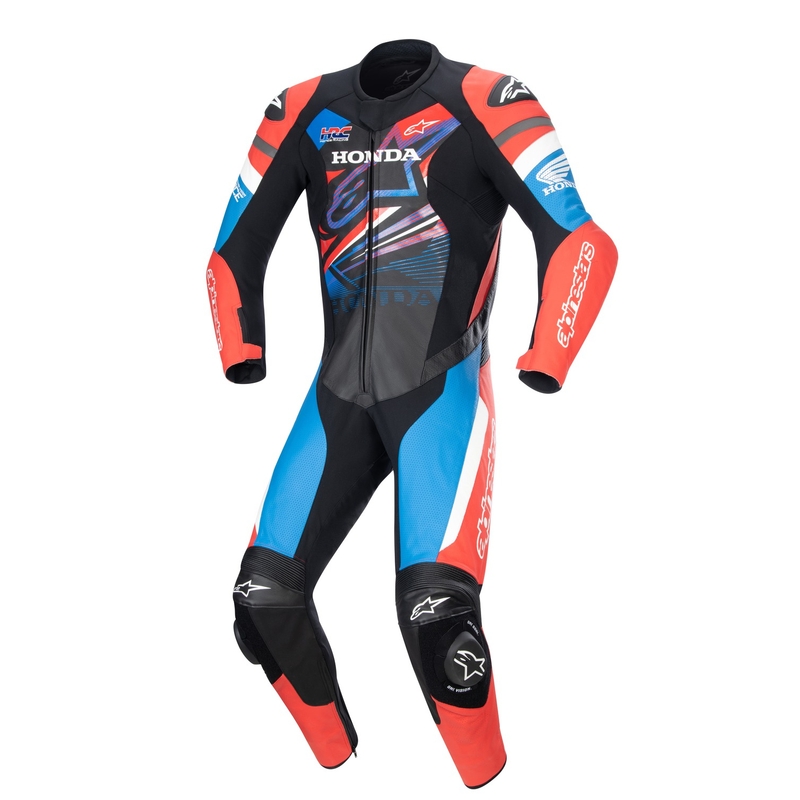 Alpinestars GP Force Honda motorcykeldragt sort-rød fluo-hvid