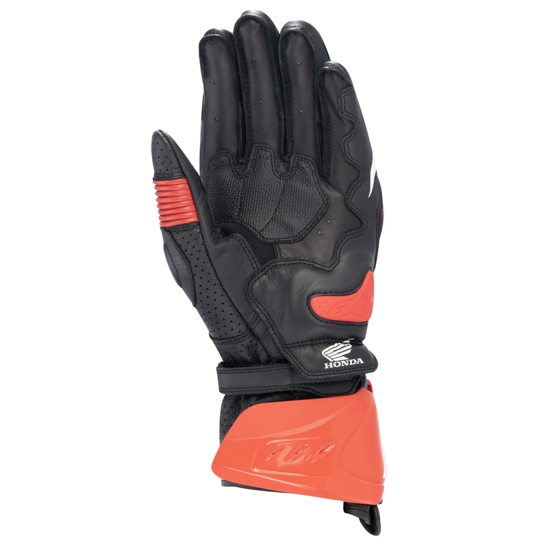 Alpinestars GP PRO R 3 Honda motorcykelhandsker sort-rød fluo-blå-hvid