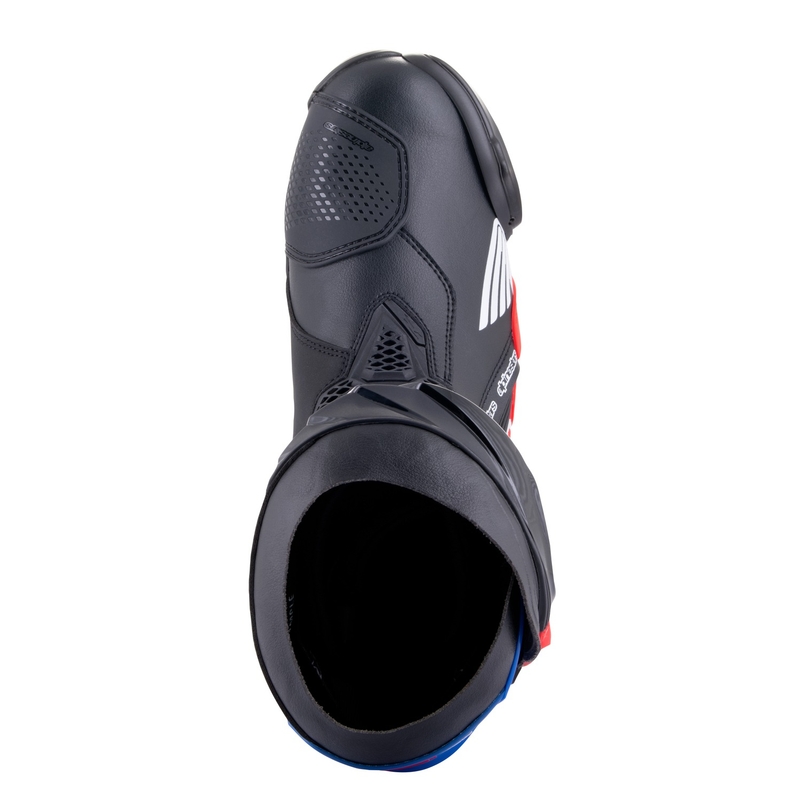 Alpinestars Supertech R Honda motorcykelstøvler sort-rød fluo-blå-hvid