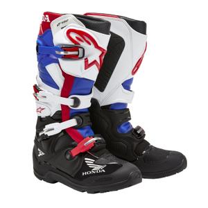 Motorcykelstøvler Alpinestars Tech 7 Enduro Drystar Honda, Sort-Blå-Hvid-Rød