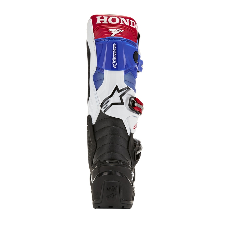 Motorcykelstøvler Alpinestars Tech 7 Enduro Drystar Honda, Sort-Blå-Hvid-Rød
