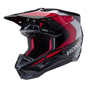 Alpinestars S-M5 Honda motocross hjelm kollektion sort-rød-grå