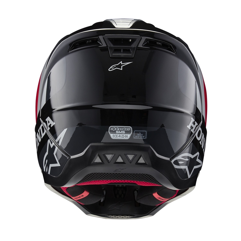 Alpinestars S-M5 Honda motocross hjelm kollektion sort-rød-grå