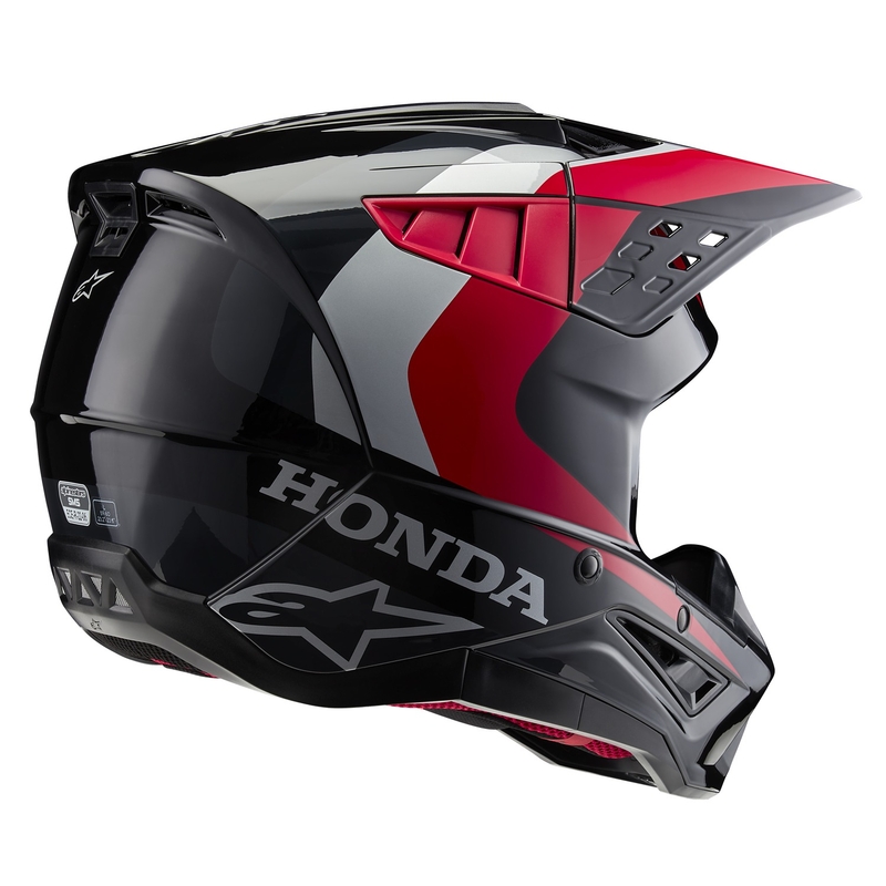 Alpinestars S-M5 Honda motocross hjelm kollektion sort-rød-grå