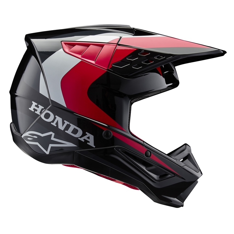 Alpinestars S-M5 Honda motocross hjelm kollektion sort-rød-grå
