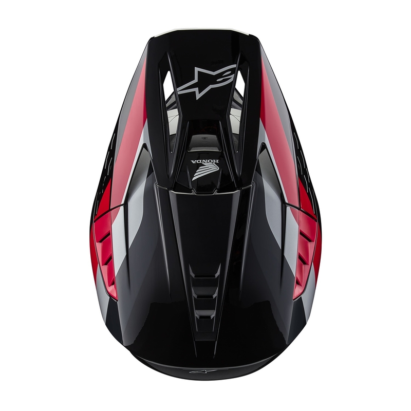 Alpinestars S-M5 Honda motocross hjelm kollektion sort-rød-grå