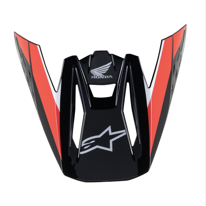 Hjelmvisir til Alpinestars S-M5 Honda 2024 kollektion sort-rød-grå
