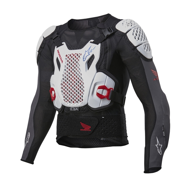 Alpinestars Bionic Plus 2 Honda kropsbeskytter kollektion hvid-blå-rød-sort