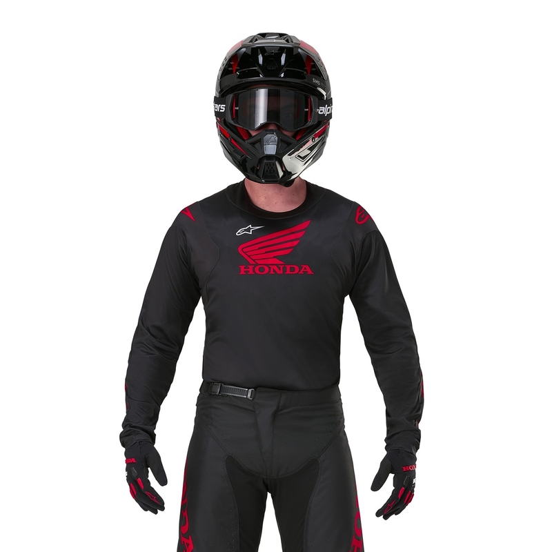 Alpinestars Racer Iconic Honda Collection Motocross Jersey Sort-Rød