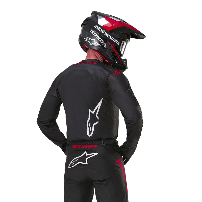 Alpinestars Racer Iconic Honda Collection Motocross Jersey Sort-Rød