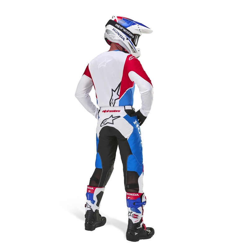 Alpinestars Racer Iconic Honda kollektion motocrosstrøje hvid-blå-rød-sort