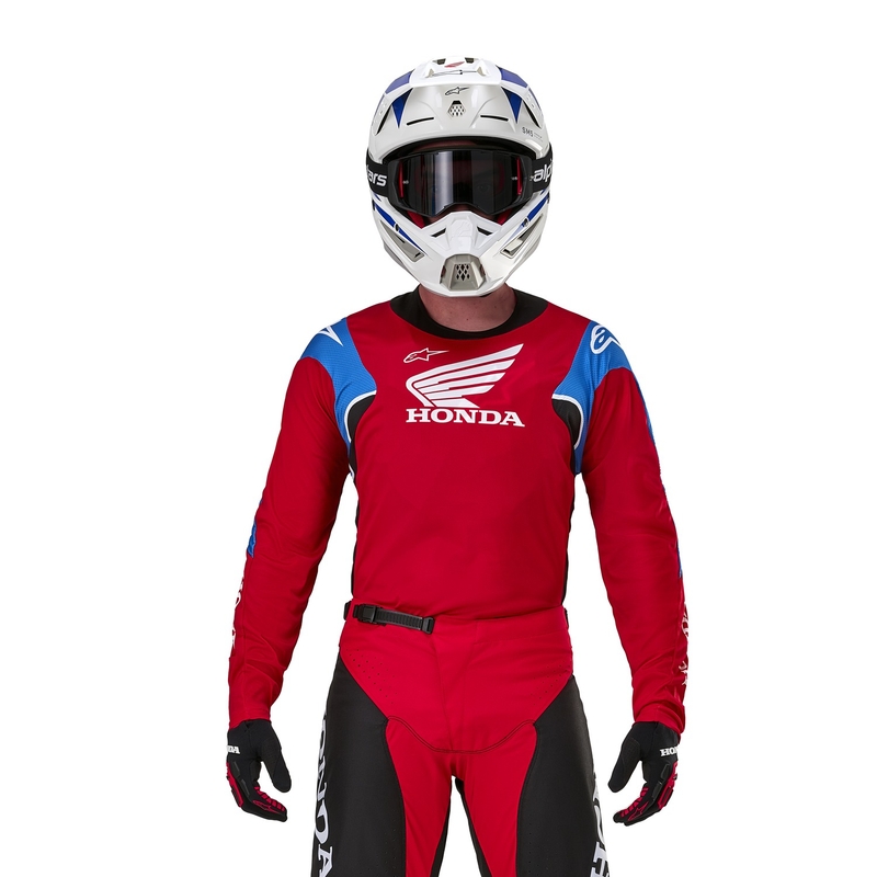 Alpinestars Racer Iconic Honda Collection Motocross-trøje Rød-Sort-Blå-Hvid