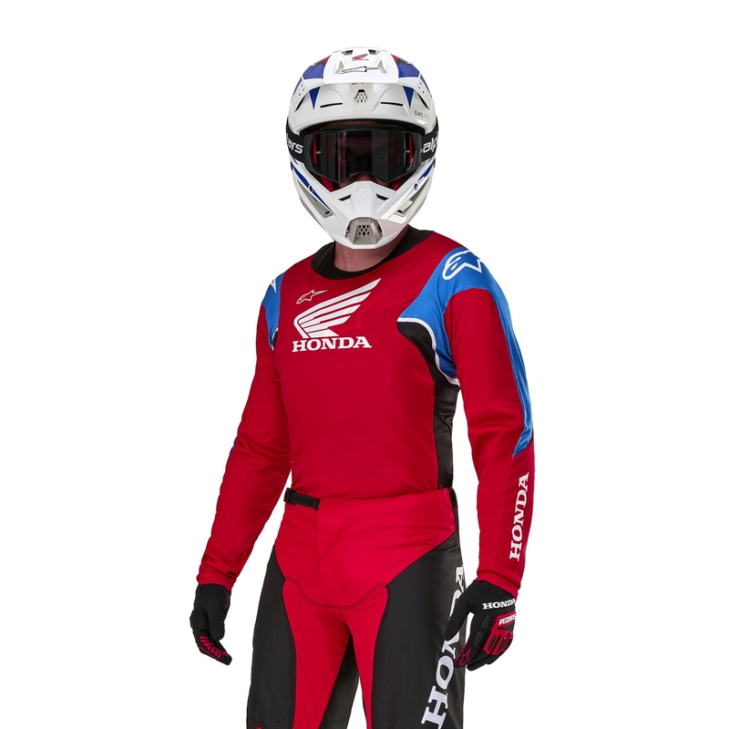 Alpinestars Racer Iconic Honda Collection Motocross-trøje Rød-Sort-Blå-Hvid