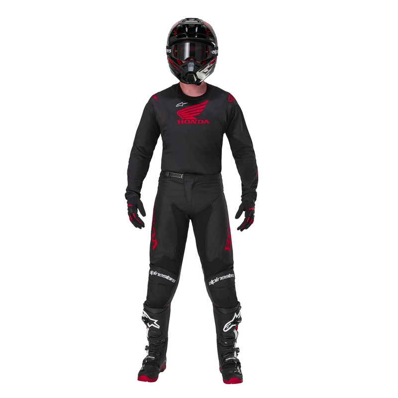 Alpinestars Racer Iconic Honda Collection Motocross Bukser Sort-Rød