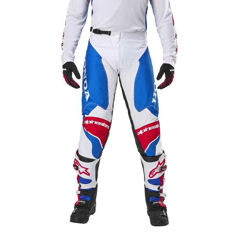 Alpinestars Racer Iconic Honda kollektion motocrossbukser hvid-blå-rød-sort