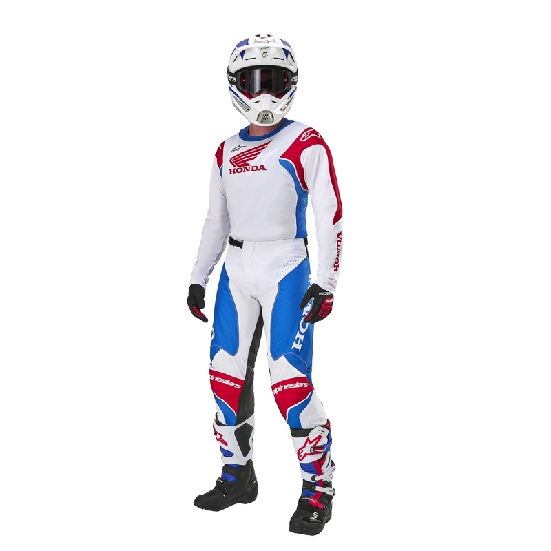 Alpinestars Racer Iconic Honda kollektion motocrossbukser hvid-blå-rød-sort