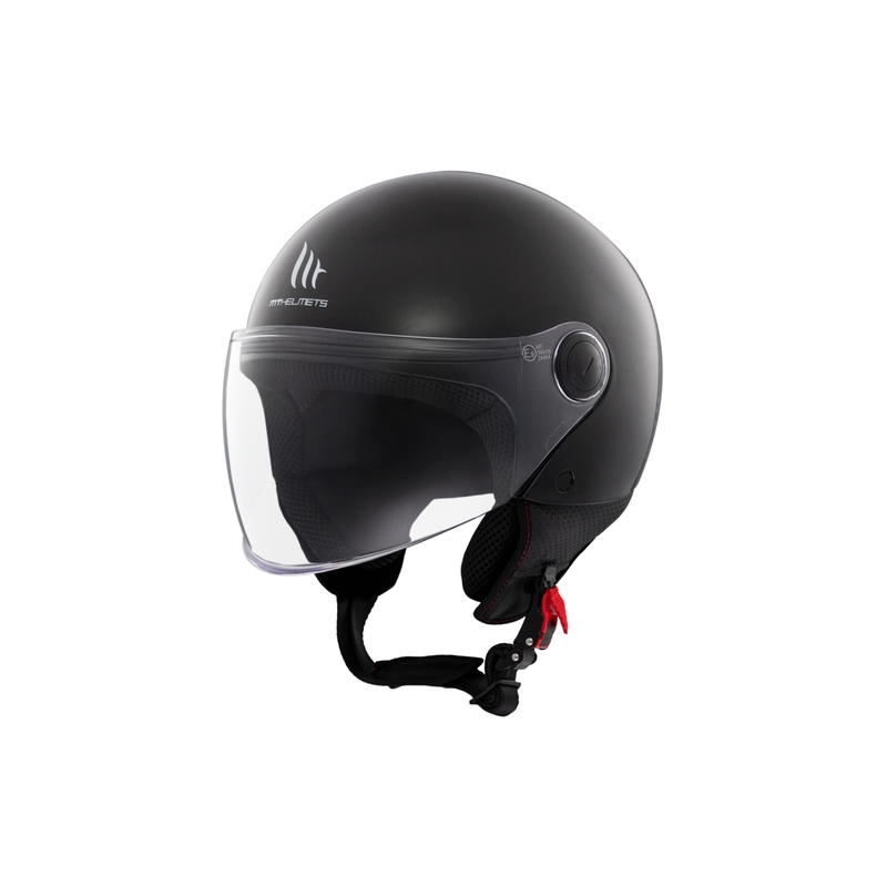 MT Street S Open motorcykelhjelm blank sort