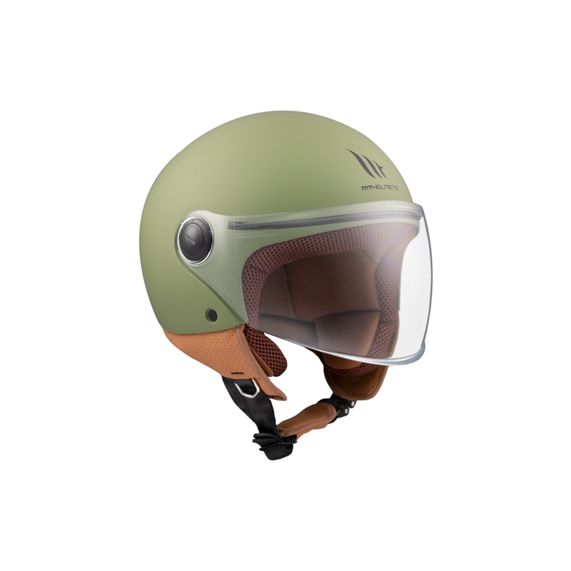 MT Street S åben motorcykelhjelm matgrøn