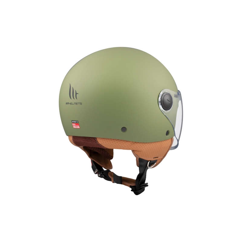 MT Street S åben motorcykelhjelm matgrøn