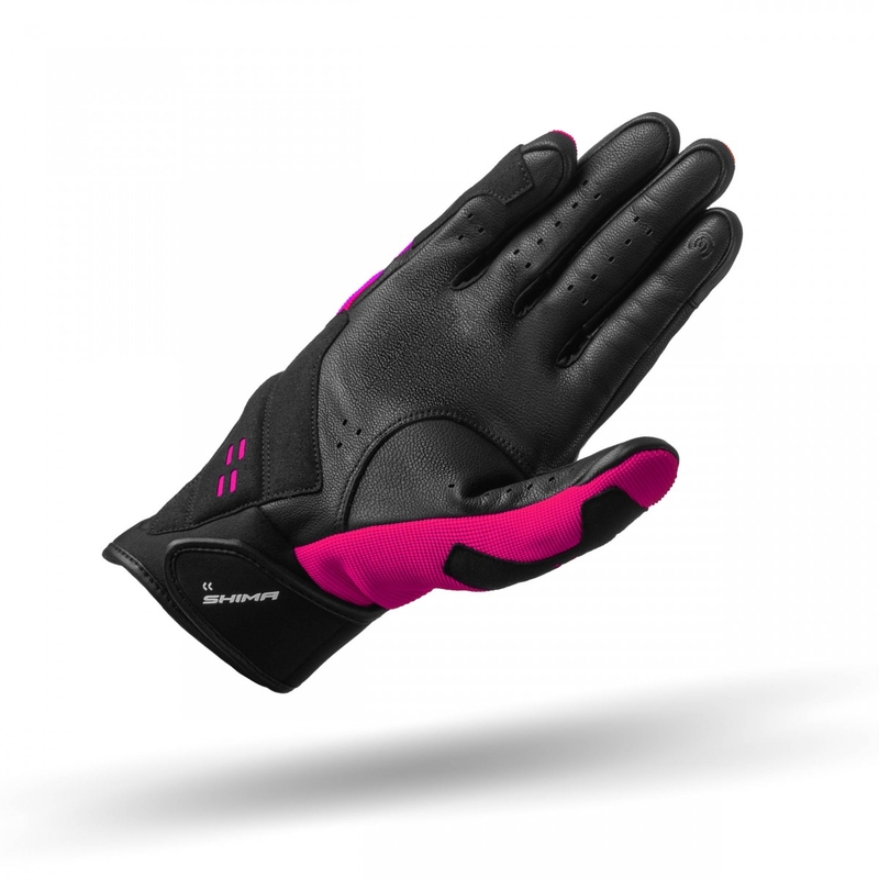 Motorcykelhandsker til kvinder Shima Drift pink-sort