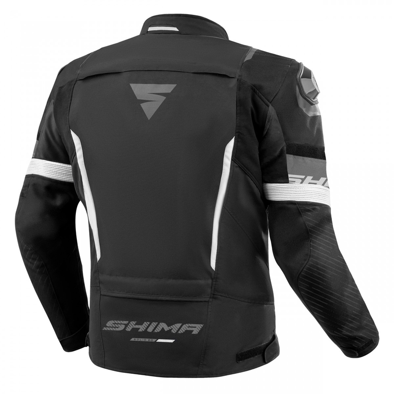 Motorcykeljakke Shima Solid 2.0 sort og hvid