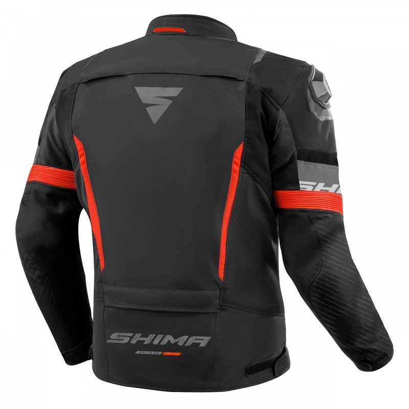 Motorcykeljakke Shima Solid 2.0 sort-rød