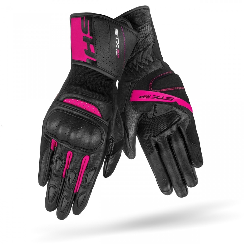 Motorcykelhandsker til kvinder Shima STX 2.0 sort og pink